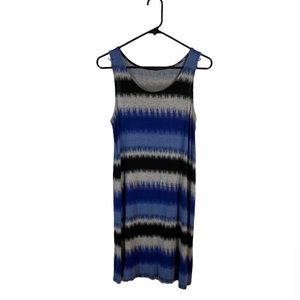 Amazon women’s Sleeveless Summer Tunic Dress Size Small Grey/Black/Blue